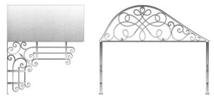 Кованые козырьки и навесы