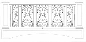 Кованый балкон Церта-Пласт 3050