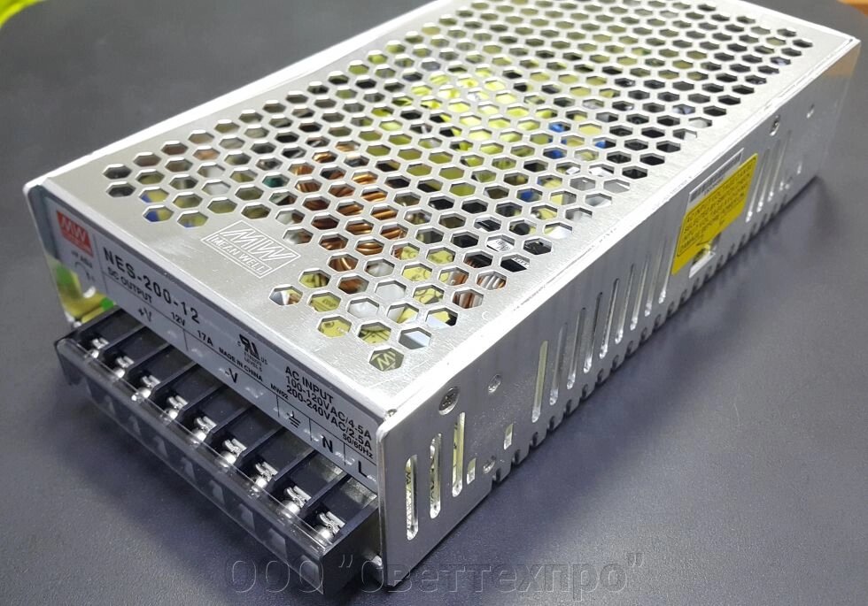 Блок питания NES-200-12 200Вт, незащищенный от компании ООО "Светтехпро" - фото 1