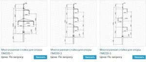 Многогранные стойки для одноцепных опор ВЛ 220 кВ по шифру 26.0033