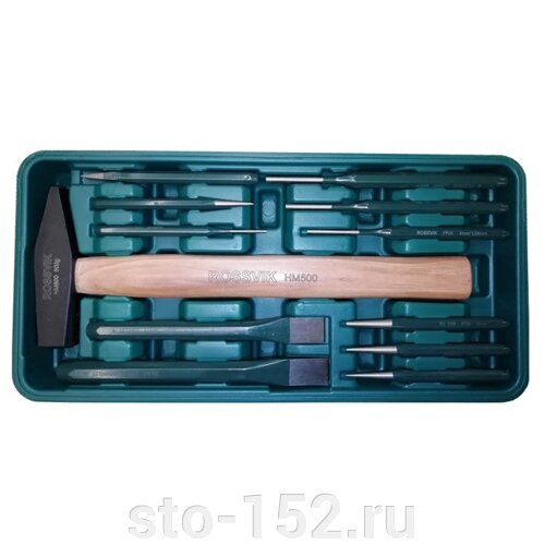 Набор инструмента rossvik (молоток, зубила, выколотки), ложемент, 12 предметов LST012