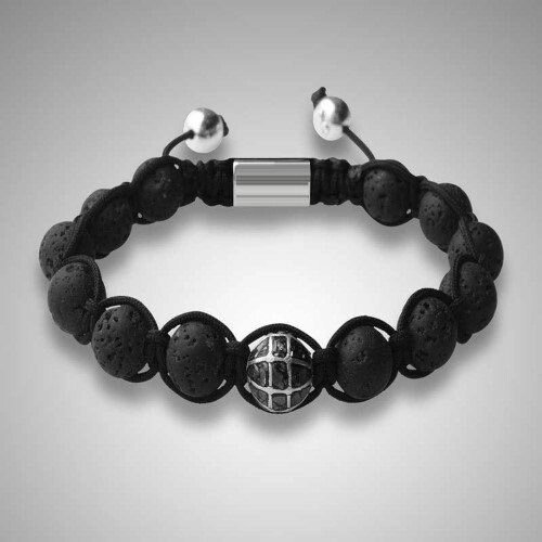 Браслет Shamballa мужской с лавовым камнем от компании Интернет-Магазин "Максимум" - фото 1