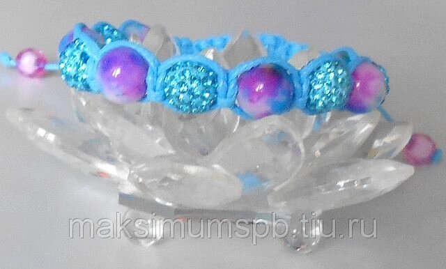 Браслет Shamballa "Северное сияние" со стразами Swarovski и Турмалином от компании Интернет-Магазин "Максимум" - фото 1