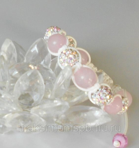 Браслет Shamballa "Влюбленность" со стразами Swarovski и натуральными полудрагоценными камнями от компании Интернет-Магазин "Максимум" - фото 1