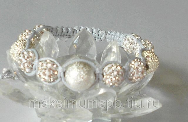 Браслет Shamballa "Звездная пыль" со стразами Swarovski и натуральными полудрагоценными камнями от компании Интернет-Магазин "Максимум" - фото 1