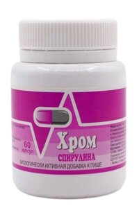 Хром-спирулина, растительный комплекс, 60 капсул по 150 мг, Биотика-С