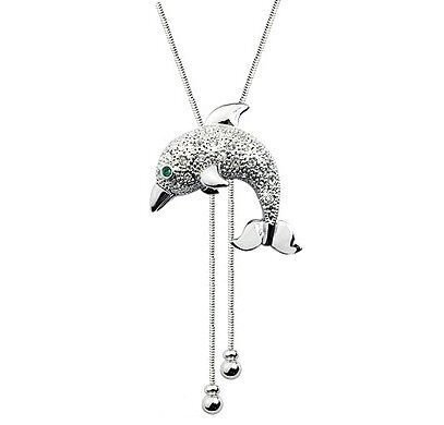 Подвеска с кристаллами Swarovski на цепочке "Дельфин" от компании Интернет-Магазин "Максимум" - фото 1