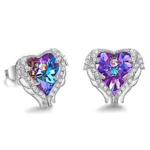 Серьги с кристаллами Swarovski "Крылья ангела" Virtual Light