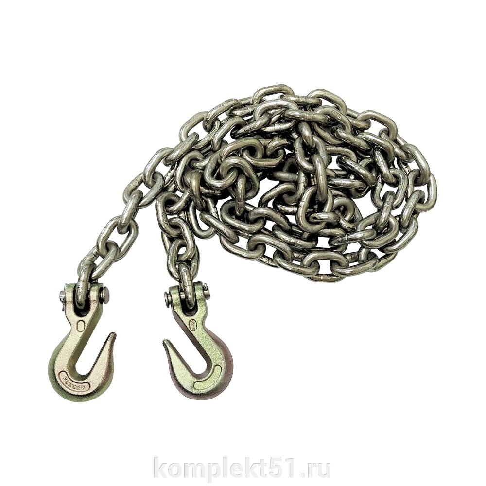 Цепь тяговая на 12 тонн RedHotDot с двумя крюками для кузовного ремонта (2.5 м) от компании Cпецкомплект - оборудование для автосервиса и шиномонтажа в Мурманске - фото 1