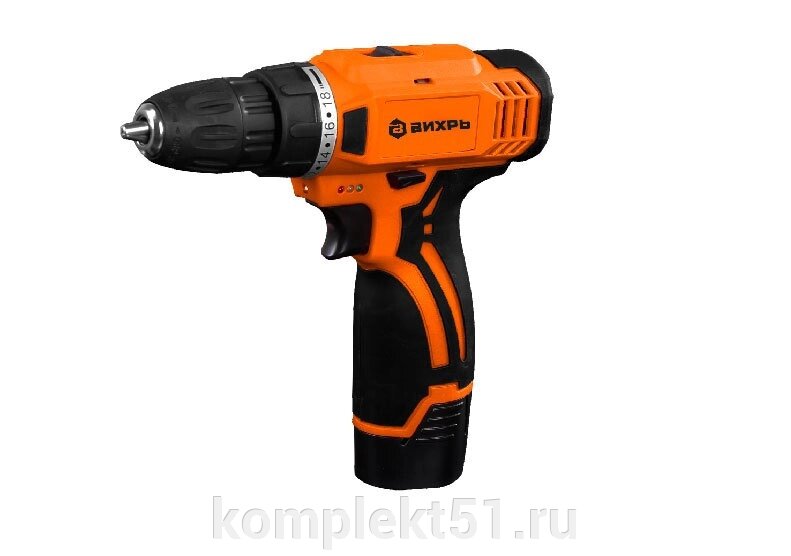 Техносоюз Дрель-шуруповерт ВИХРЬ ДА-12Л-2 от компании Cпецкомплект - оборудование для автосервиса и шиномонтажа в Мурманске - фото 1