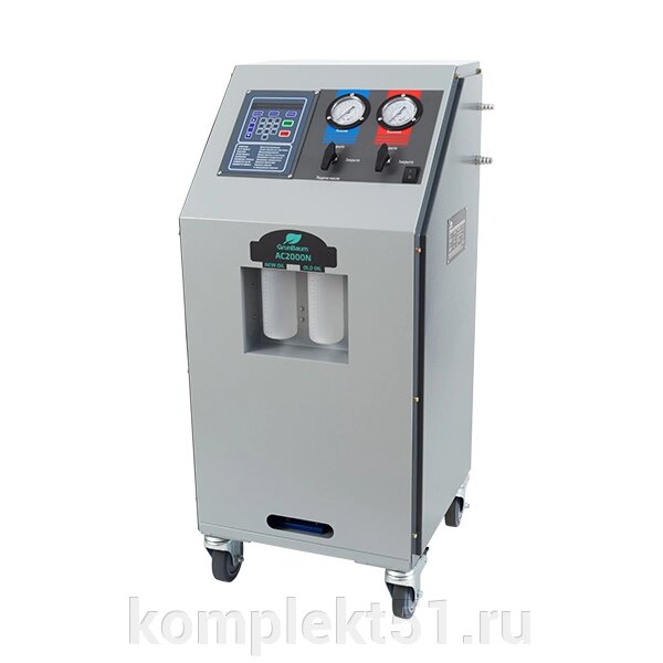 Установка для заправки кондиционеров GrunBaum AC2000N, полуавтоматическая, R134 от компании Cпецкомплект - оборудование для автосервиса и шиномонтажа в Мурманске - фото 1