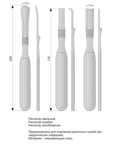 Распатор желобоватый (ОХ-4-216)