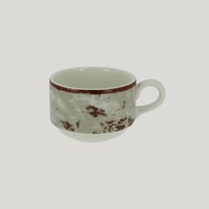 Чашка RAK Porcelain Peppery круглая штабелируемая 230 мл, серый цвет