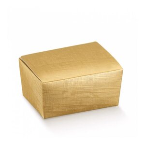 Коробка для кондитерских изделий, 125 г, золотая, 10,3х6,7х4,5 см, картон, 100 шт/уп, Garcia de Pou