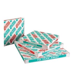 Коробка для пиццы белая, 33х33х3,5 см, гофрированный картон, 100 шт/уп, Garcia de Pou