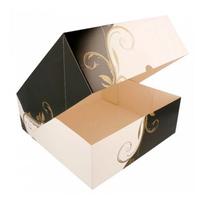 Коробка для торта 28х28х10 см, белая, картон 275 г/см2, Garcia de Pou Испания