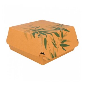 Коробка Feel Green для бургера, 17х17х8 см, картон, 50 шт/уп, Garcia de Pou Испания