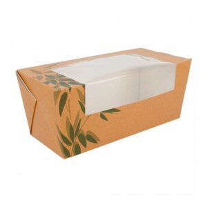 Коробка картонная для сэндвича с окном 12,4х12,4х5,5 см, 25 шт/уп, Garcia de Pou Испания