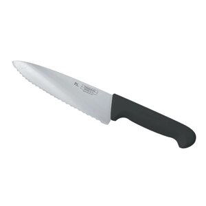 Нож PRO-Line поварской 20 см, черная пластиковая ручка, волнистое лезвие, P. L. Proff Cuisine