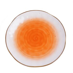 Тарелка круглая d=21 см, фарфор, оранжевый цвет "The Sun" P. L.