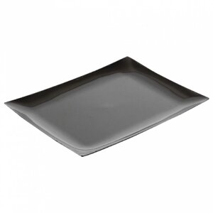 Тарелка прямоугольная 17,7х14,3 см черный пластик,1упаковка = 10 шт), Garcia de Pou Испания