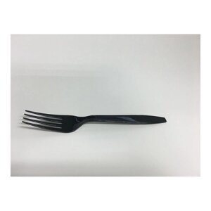 Вилка одноразовая пластик, черный, 18 см, 24 шт/уп, P. L. Proff Cuisine