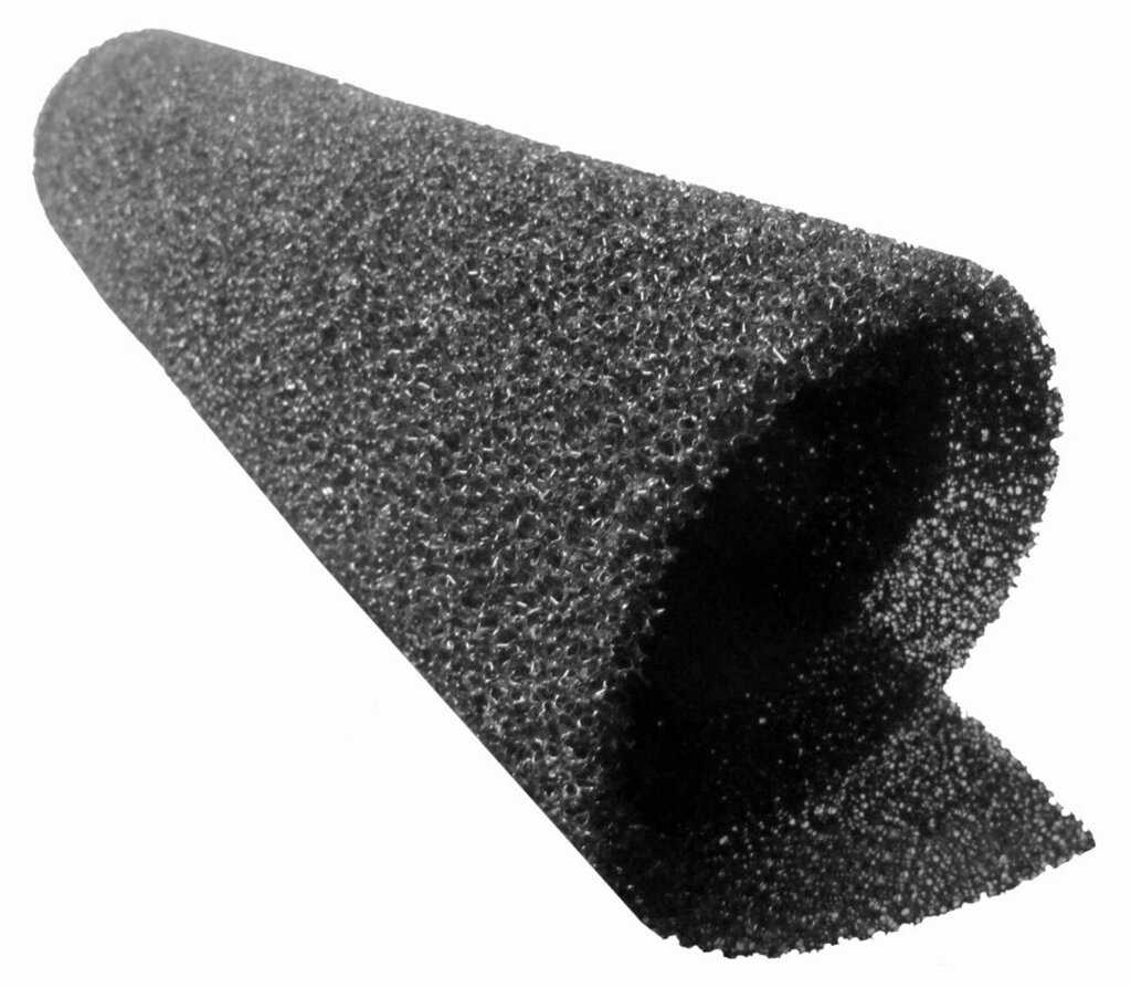 Ретикулированный пенополиуретан, мат 10*1000*2000 мм, 10 ППУ, черный от компании ООО "АКВАТЭК" - фото 1