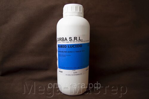 GIRBA-2511 Средство для создания эффекта гуммирования урезов NUBIO глянц. флакон 100мл (темно-корич)