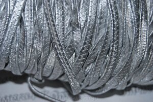 Резинка босоножная В ОПЛЕТ. 6мм серебро
