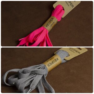 Шнурки Keeper (в упаковке) плоские 120 см 8 мм №8 розовый