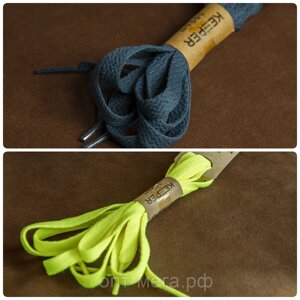 Шнурки Keeper (в упаковке) плоские 120 см 8 мм №25 светло-желтый