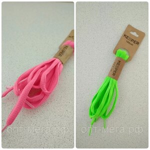 Шнурки Keeper (в упаковке) спортивные объемные 100 см №сп/розовый