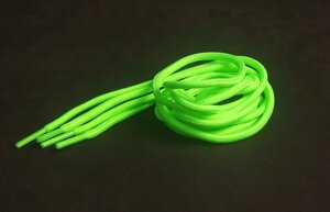 Шнурки круглые 120см неоново-зеленый