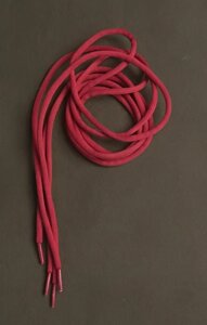 Шнурки круглые "спандекс" 120см темно-красный