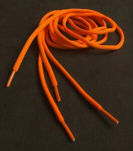 Шнурки круглые "спандекс" 120см неоново-оранжевый