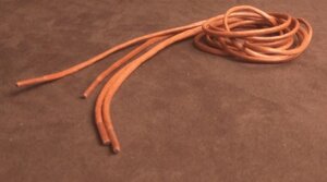 Шнурки круглые вощенные 3мм 120см кирпичный
