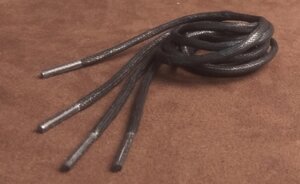 Шнурки круглые вощенные 3мм 70см черный
