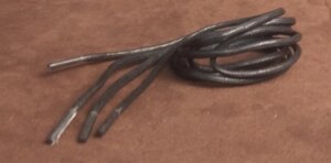Шнурки круглые вощенные 3мм 90см черный