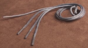 Шнурки круглые вощенные 3мм 90см серый