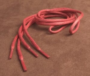 Шнурки круглые вощенные 3мм 90см темно-красный