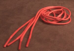 Шнурки круглые вощенные 3мм 90см красный