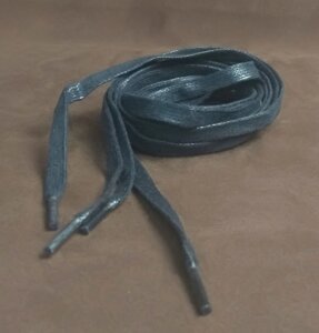 Шнурки плоские вощенные 8мм 120см темно-синий