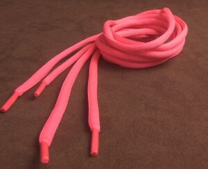 Шнурки спортивные 120см неоново-розовый