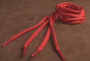 Шнурки спортивные 120см темно-красный