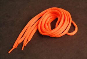 Шнурки спортивные объемные 9мм 140см оранжевый