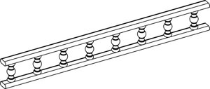 Мебельная балюстрада - прямая - 900мм (бук)