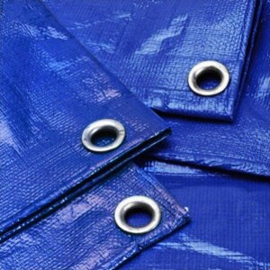 Тенты (180 г/кв.м) синий-серебристый