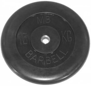 Диск обрезиненный BARBELL MB (металлическая втулка) 15 кг / диаметр 51 мм