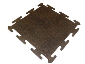 Резиновое покрытие Puzzle Mix 30% ТХТ standart 500x500x25мм (термохимическая технология).
