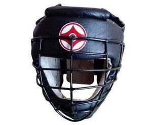 Шлем для каратэ со спецстальной маской (натуральная кожа)